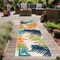 World Rug Gallery Palm Frond Indoor/Outdoor Runner Rug 2'x7' Multi Runner Rug 5550MULTI2X7 - alternate 1